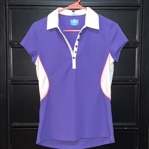 purple golf tee, women’s, PGA tour brand, size S
